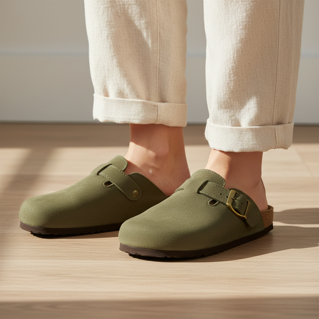 Sabots SIENA - Détail avec pantalon crème