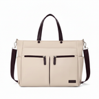 Sac beige de face fond blanc