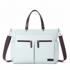 Sac bleu de face fond blanc