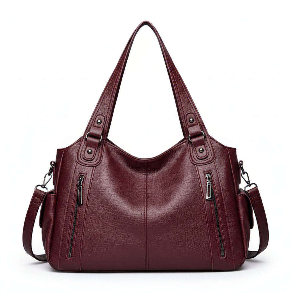 Sac bordeaux - fond blanc
