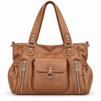 Sac camel sur fond blanc