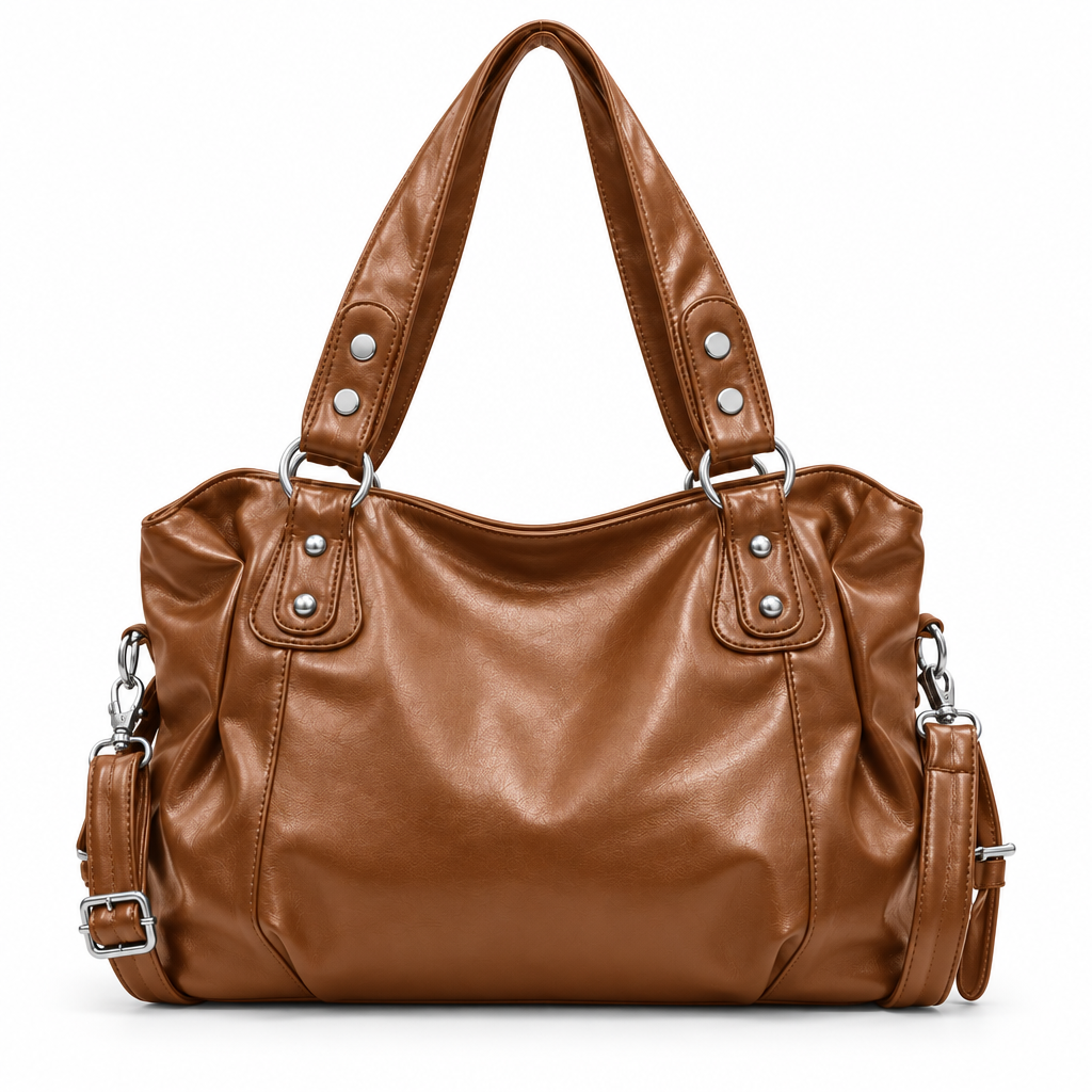Sac camel sur fond blanc
