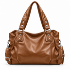 Sac camel sur fond blanc