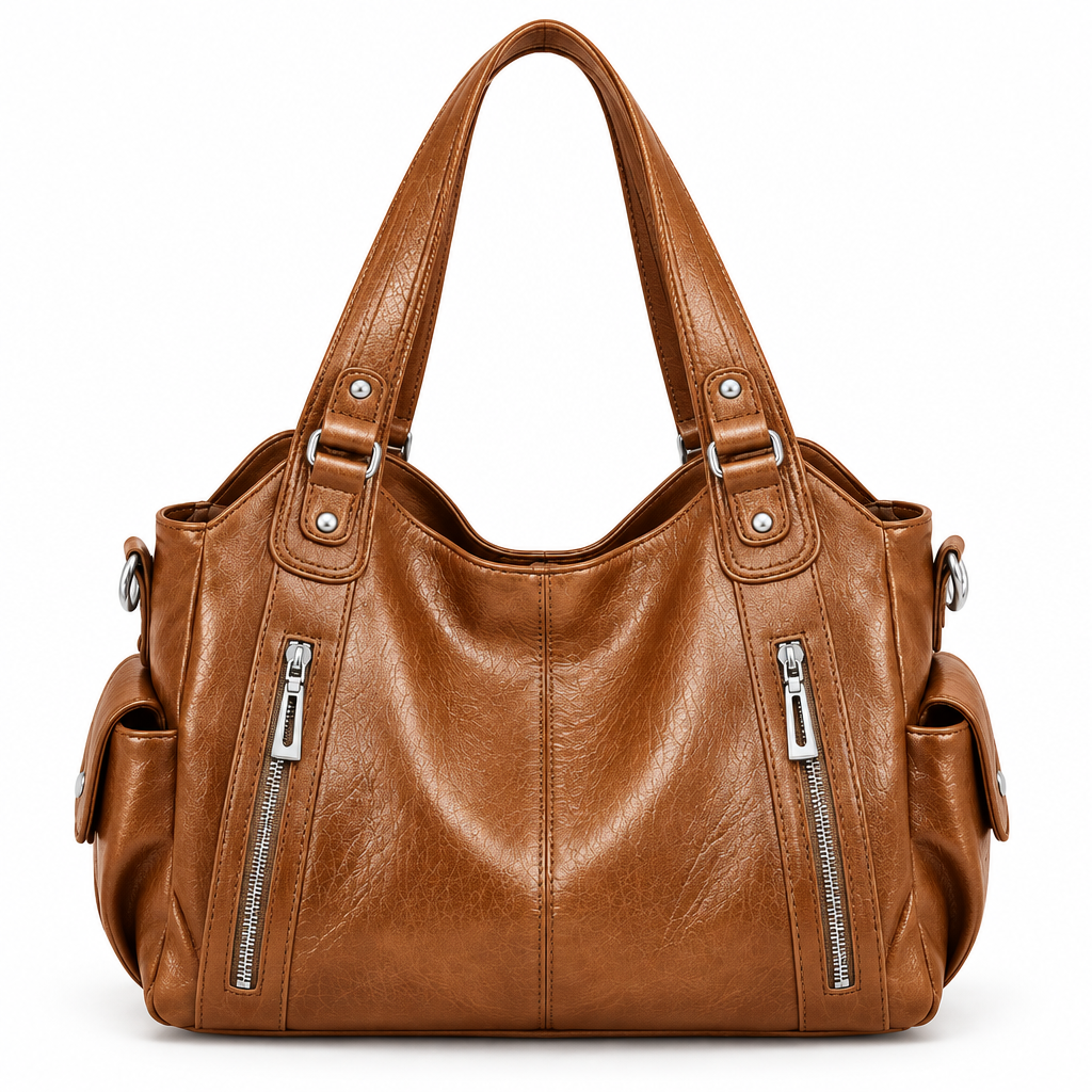Sac camel sur fond blanc