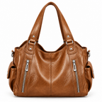 Sac camel sur fond blanc