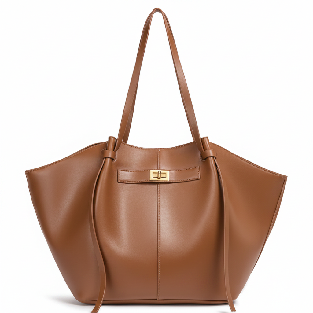 Sac caramel fond blanc