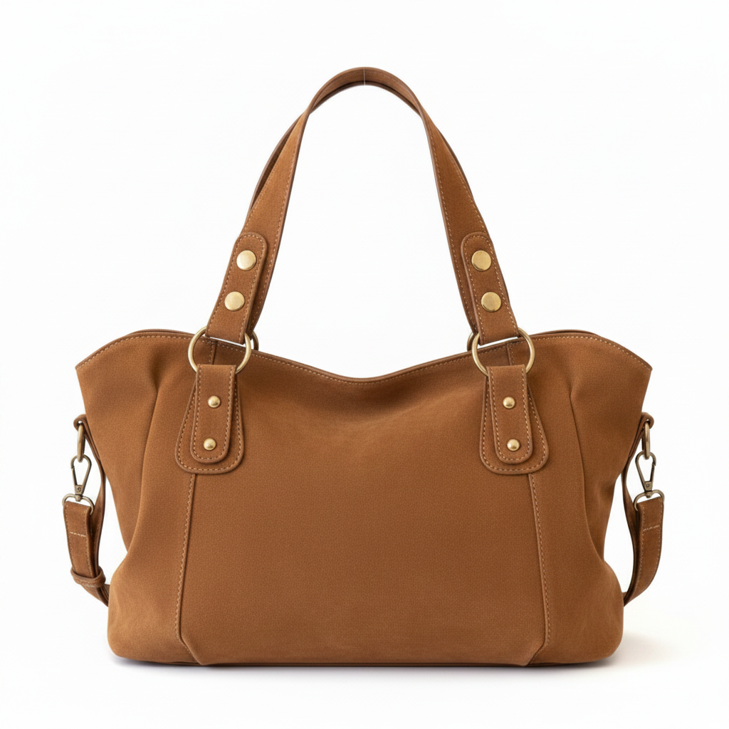 Sac caramel - fond blanc