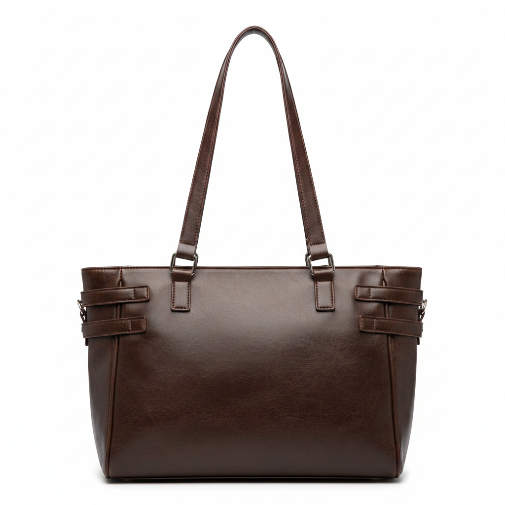 Sac chocolat seul face - fond blanc