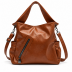 Sac cognac sur fond blanc