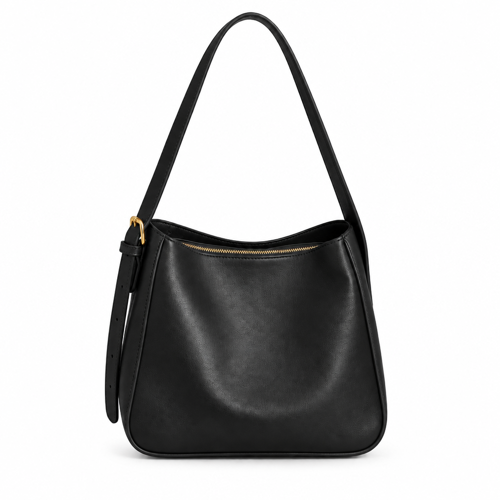 Sac Eva en noir, fond blanc