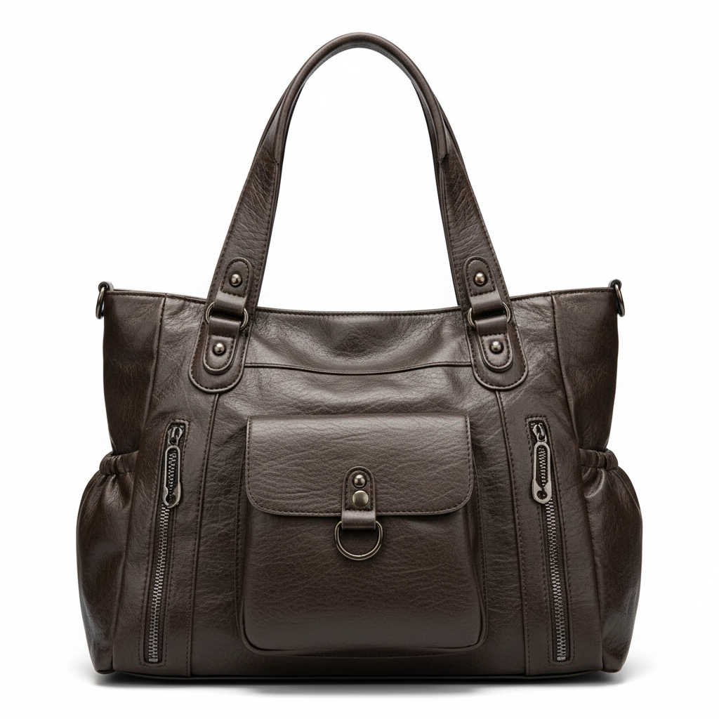 Sac gris fond blanc