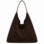 Sac hobo marron foncé sur fond blanc