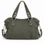 Sac kaki grisé sur fond blanc