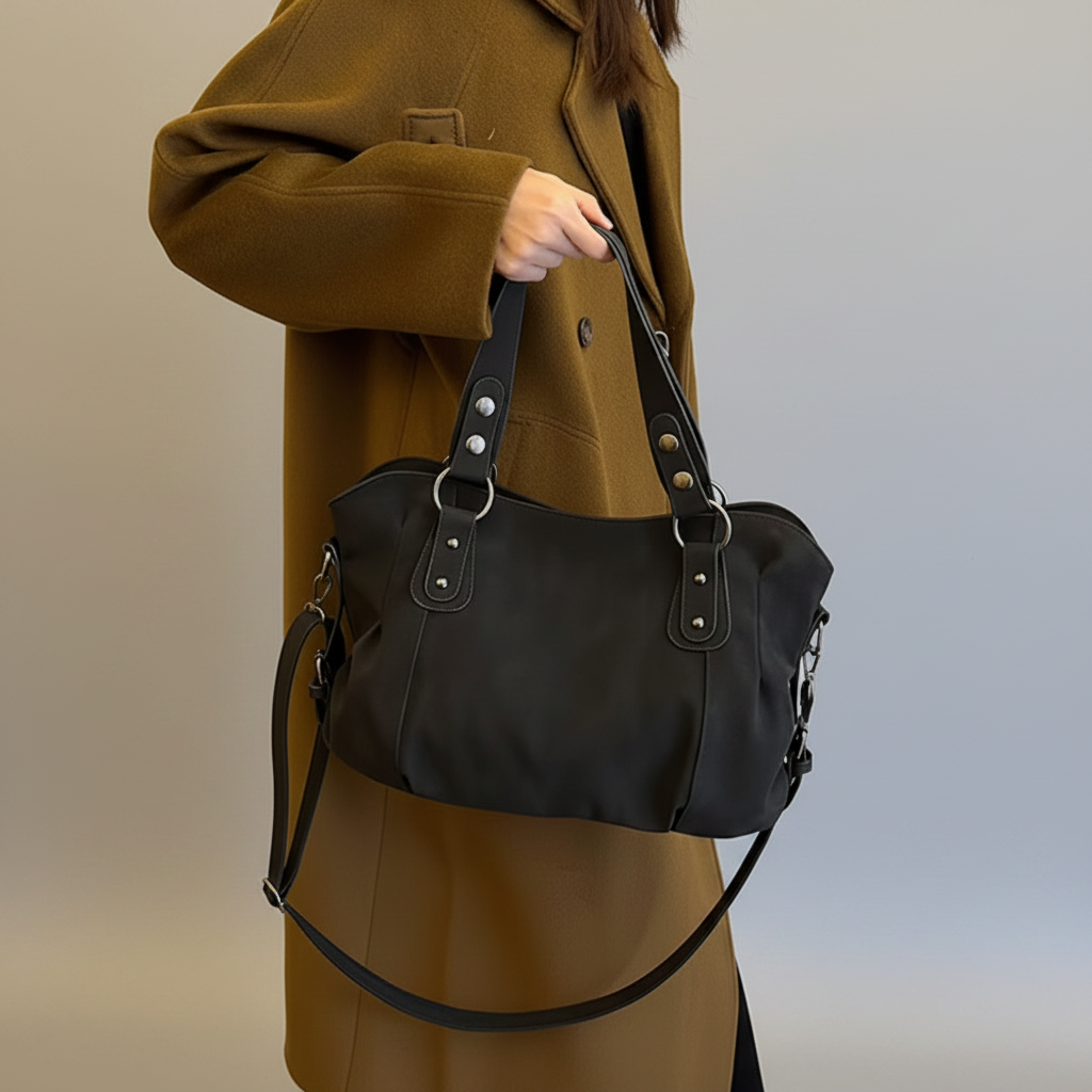 Sac kaki vert - fond gris clair