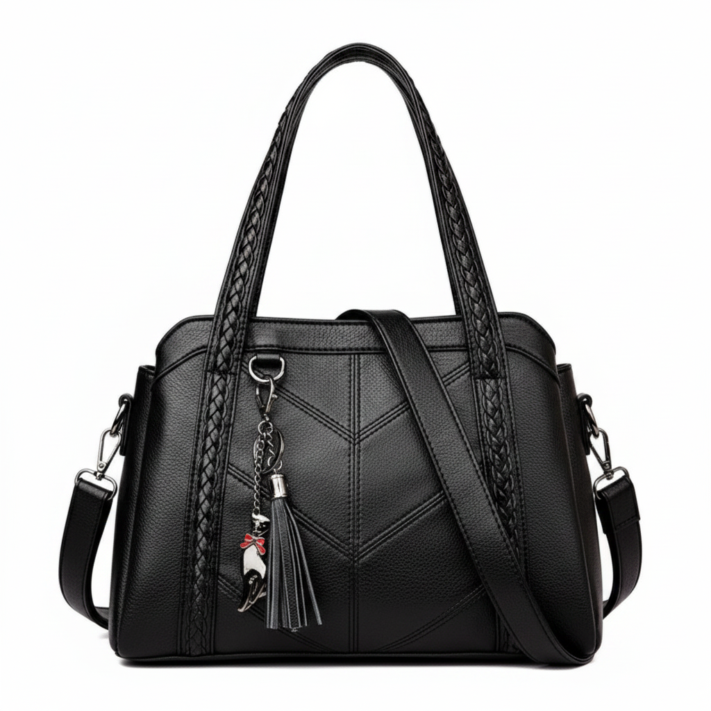 Sac noir face - fond blanc