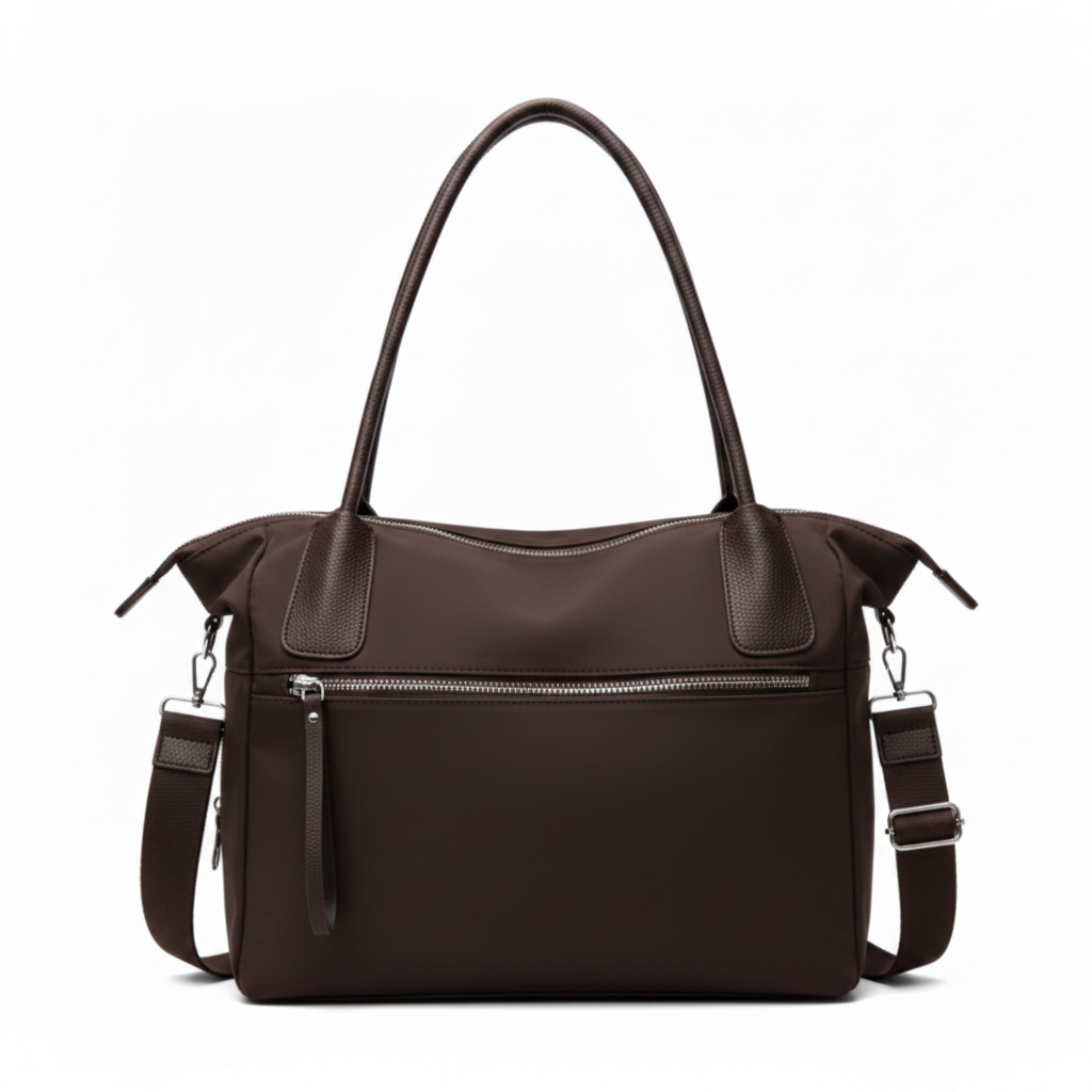 Sac nylon chocolat seul - fond blanc