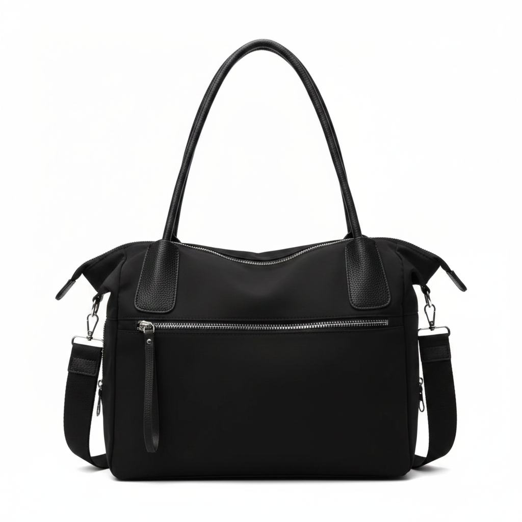 Sac nylon noir seul - fond blanc