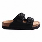 Sandales noires profil