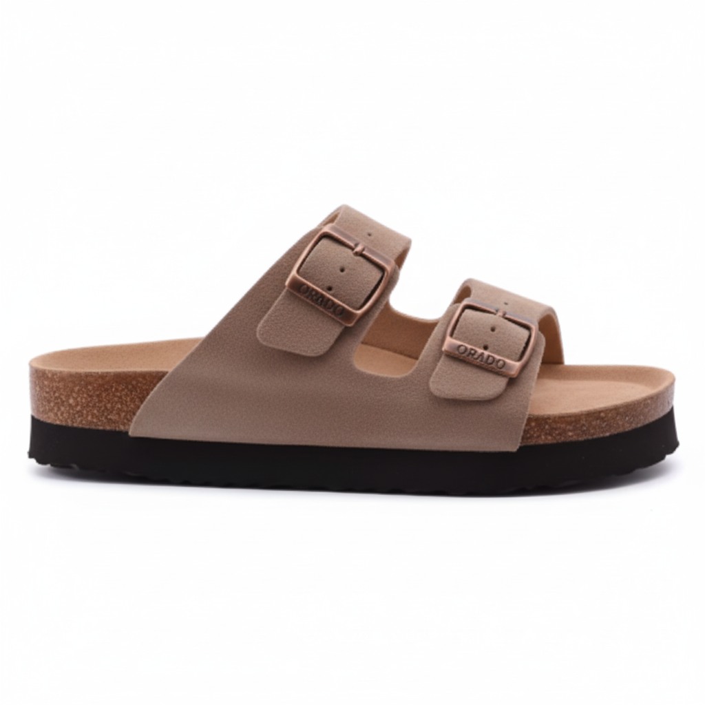 Sandales taupe profil