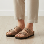 Sandales taupe zoom porté