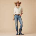 Santiags bleu foncé - Look 4