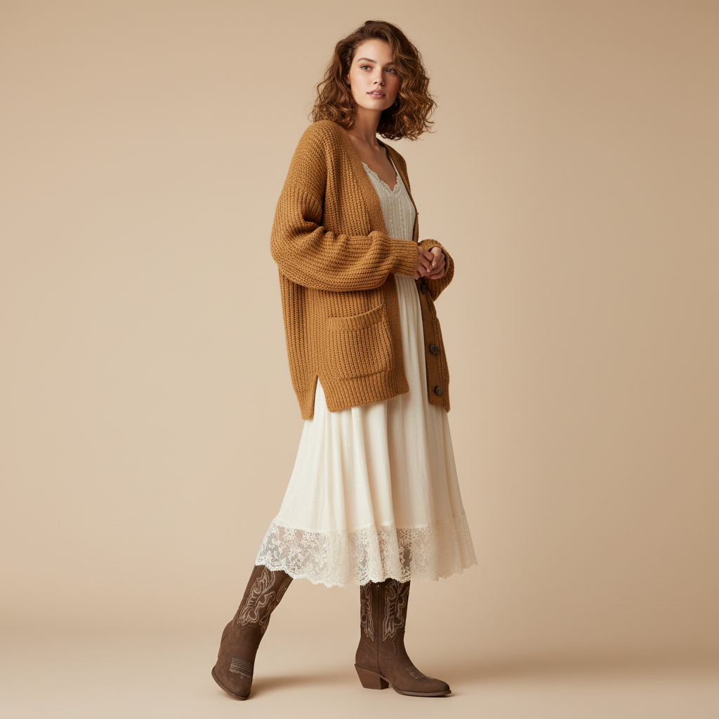 Santiags marron - Look 2