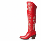 Santiags rouges profil