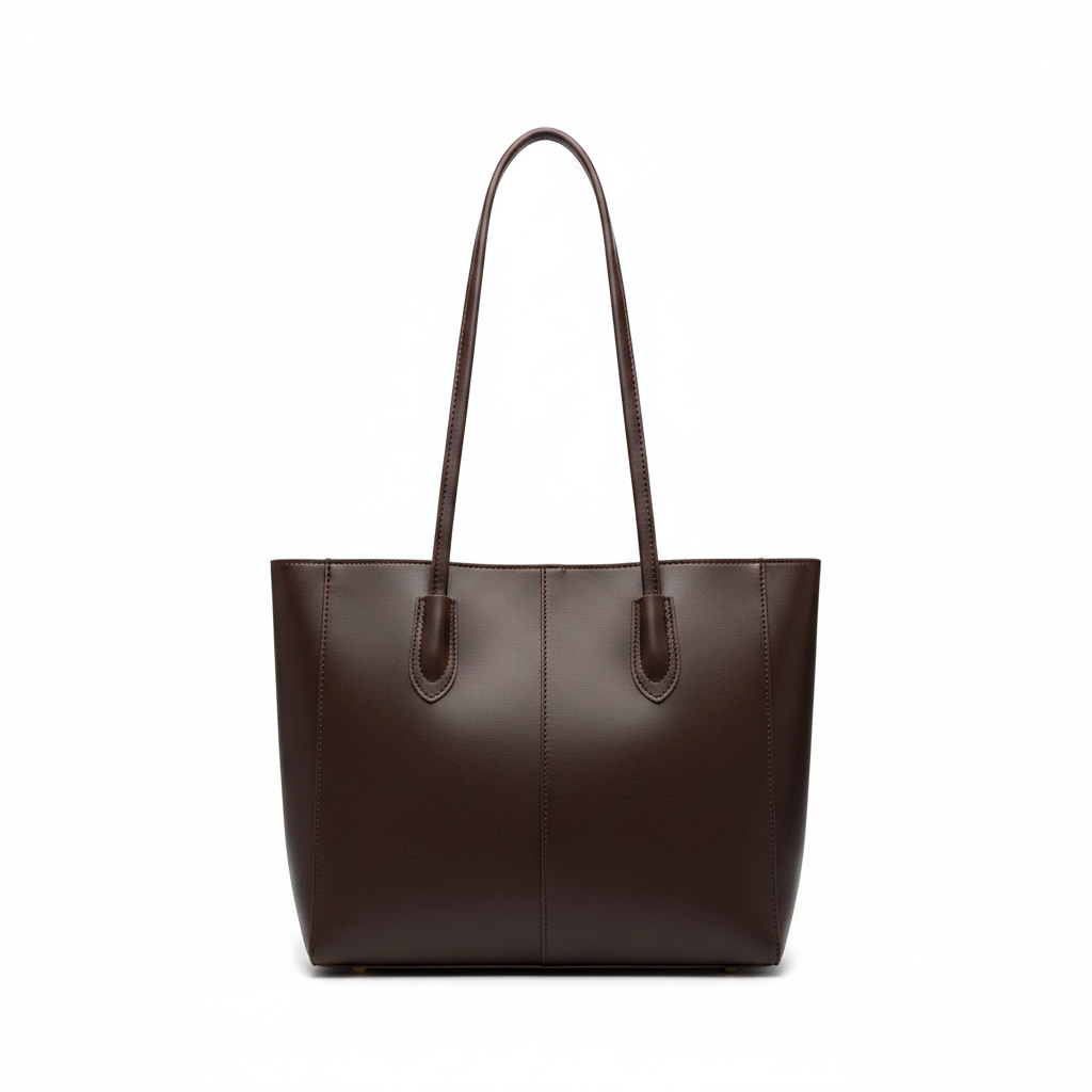 Tote marron fond blanc